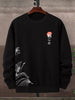 Mens Printed Sweatshirt by Tee Tall TTMPWS17 - Black