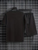 Mens Summer Shorts + T-Shirt Set - TTMSS160 - Black Black