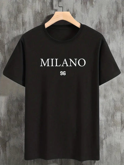 Nine Zero Milano Printed NZMT31 T-Shirt - Black