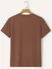 Mens Cotton Sticker Printed T-Shirt TTMPS95 - Brown