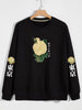 Mens Printed Sweatshirt by Tee Tall TTMPWS35 - Black