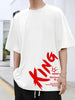 Mens Cotton Sticker Printed T-Shirt TTMPS100 - White