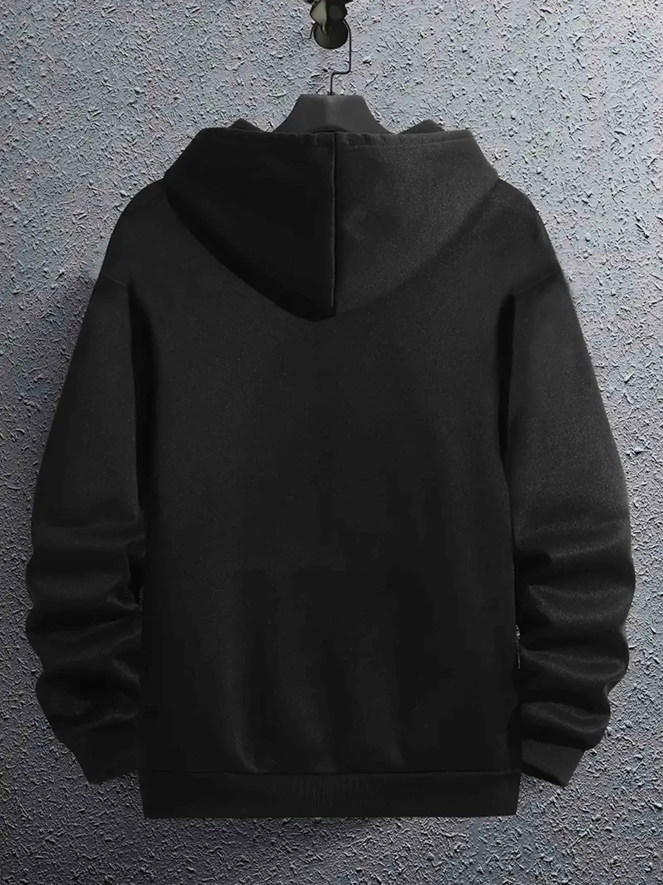 Tee Tall Mens Printed Hooded Zip Jacket - TTMPHZJPR2 - Black