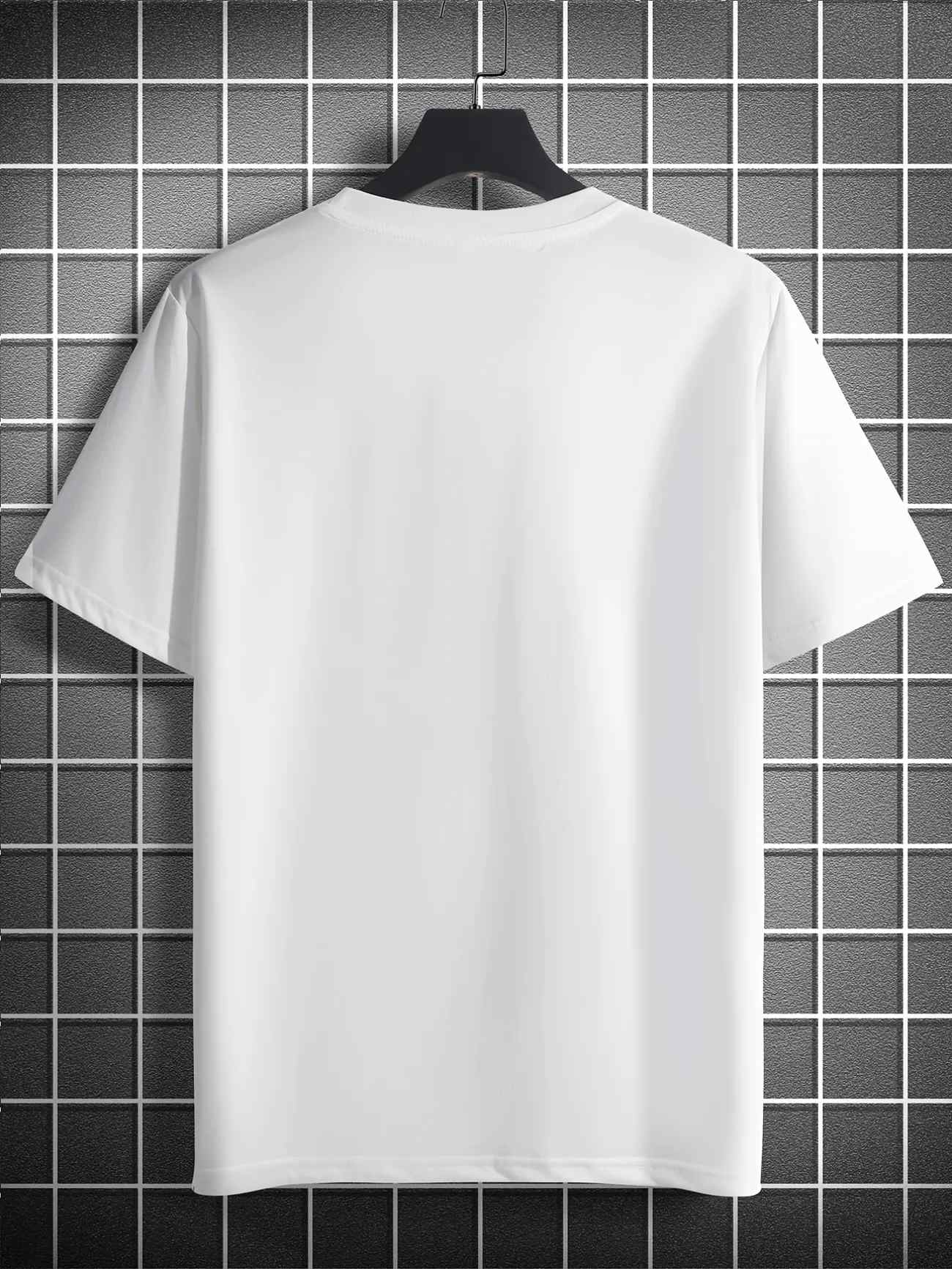 Mens Cotton Sticker Printed T-Shirt TTMPS80 - White
