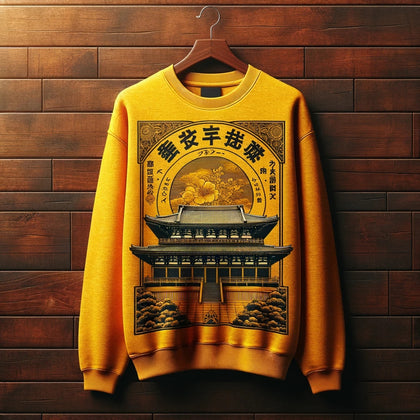 Mens Printed Sweatshirt by Tee Tall TTMPWS116 - Yellow