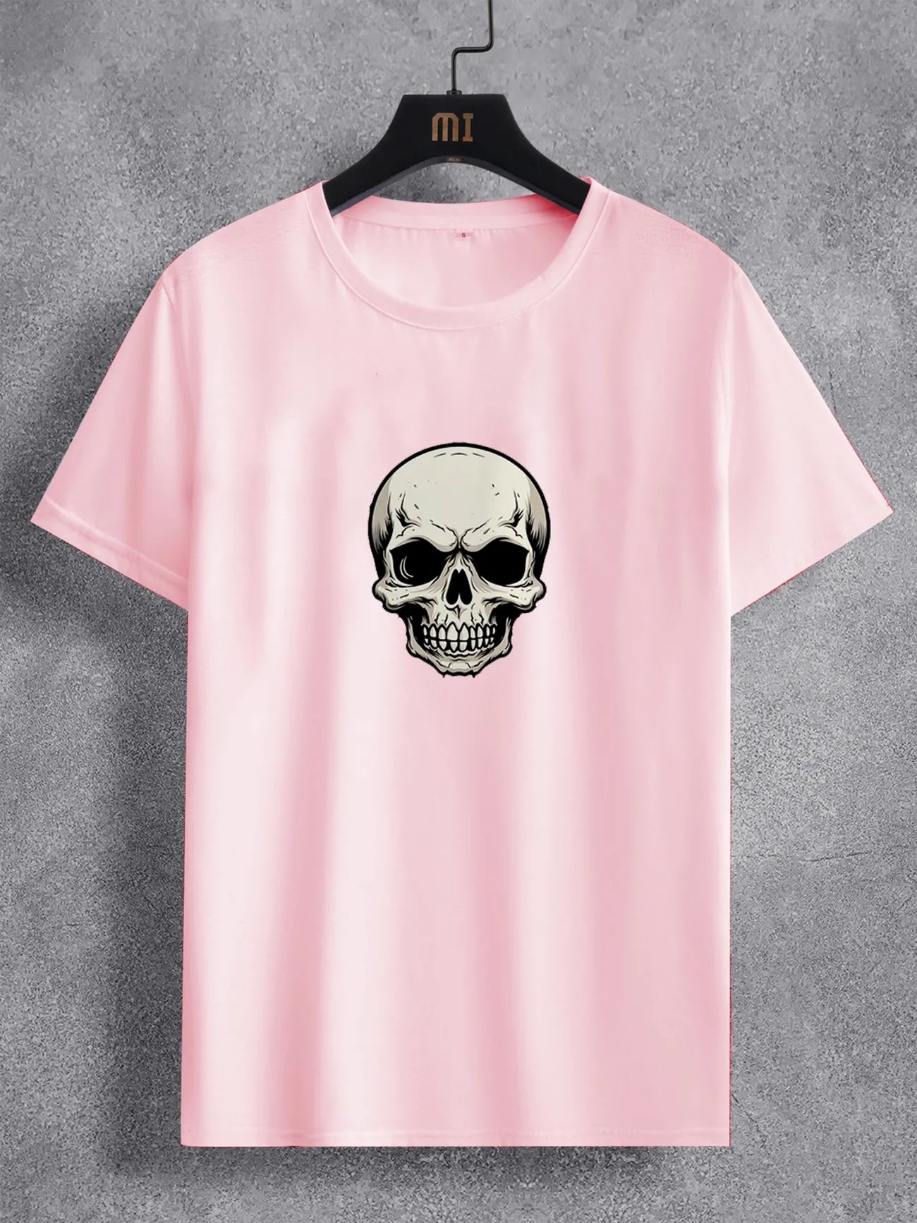 Mens Cotton Sticker Printed T-Shirt TTMPS89 - Pink