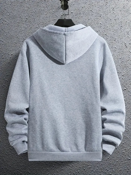 Tee Tall Mens Printed Hooded Zip Jacket - TTMPHZJPR6 - Grey