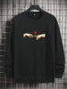 Mens Printed Sweatshirt by Tee Tall TTMPWS33 - Black