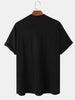 Mens Cotton Sticker Printed T-Shirt TTMPS55 - Black