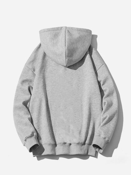 Tee Tall Mens Printed Kangaroo Hoodie TTMPKHPR10 - Grey