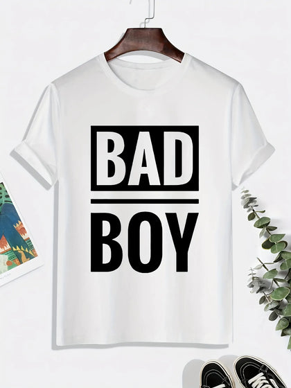 Mens Cotton Sticker Printed T-Shirt TTMPS82 - White