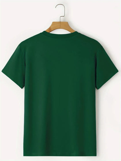 Mens Cotton Sticker Printed T-Shirt TTMPS95 - Green