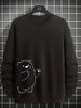 Mens Printed Sweatshirt by Tee Tall TTMPWS41 - Black