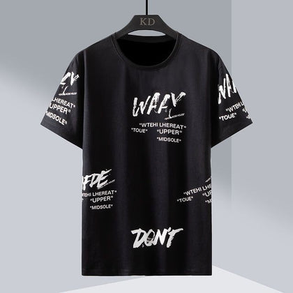 Mens Cotton Sticker Printed T-Shirt TTMPS76 - Black
