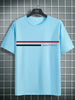 Mens Cotton Sticker Printed T-Shirt TTMPS97 - Light Blue