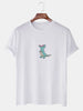 Mens Cotton Sticker Printed T-Shirt TTMPS46 - White