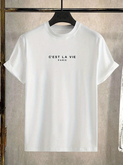 Mens Cotton Sticker Printed T-Shirt TTMPS94 - White