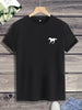Mens Cotton Sticker Printed T-Shirt TTMPS35 - Black