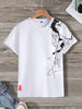 Mens Cotton Sticker Printed T-Shirt TTMPS17 - White