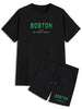 Mens Summer Shorts + T-Shirt Set - TTMSS69 - Black Black