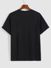 Mens Cotton Sticker Printed T-Shirt TTMPS38 - Black