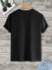 Mens Cotton Sticker Printed T-Shirt TTMPS27 - Black