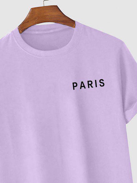 Mens Cotton Sticker Printed T-Shirt TTMPS5 - Purple