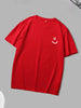 Mens Cotton Sticker Printed T-Shirt TTMPS4 - Red