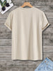 Mens Cotton Sticker Printed T-Shirt TTMPS26 - Cream
