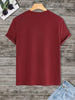 Mens Cotton Sticker Printed T-Shirt TTMPS27 - Maroon