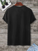 Mens Cotton Sticker Printed T-Shirt TTMPS26 - Black