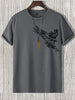 Mens Cotton Sticker Printed T-Shirt TTMPS34 - Charcoal