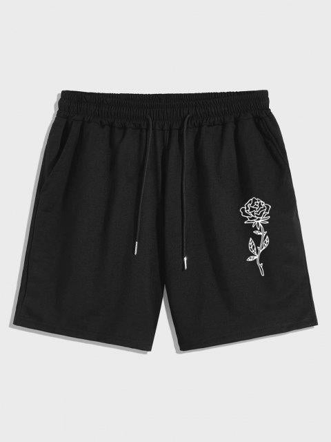 Mens Summer Shorts + T-Shirt Set - TTMSS34 - Black Black