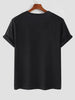 Mens Cotton Sticker Printed T-Shirt TTMPS37 - Black