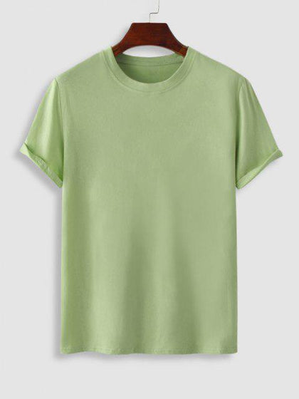 Mens Cotton Sticker Printed T-Shirt TTMPS40 - Mint Green