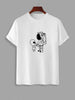 Mens Cotton Sticker Printed T-Shirt TTMPS41 - White