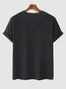 Mens Cotton Sticker Printed T-Shirt TTMPS7 - Black