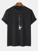 Mens Summer Shorts + T-Shirt Set - TTMSS37 - Black Black