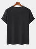 Mens Cotton Sticker Printed T-Shirt TTMPS39 - Black
