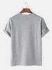Mens Cotton Sticker Printed T-Shirt TTMPS44 - Grey