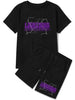 Mens Summer Shorts + T-Shirt Set - TTMSS76 - Black Black