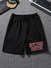 Mens Cotton Terry Printed Shorts by Tee Tall - TTMSHO15 - Black