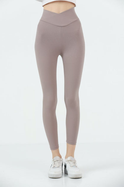 Soft Finish Lining Textured Active Yoga Pants MEUAYP23