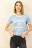 Womens Printed Ringer Cotton T-Shirt MWUTS23