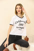 Womens Printed Ringer Cotton T-Shirt MWUTS24