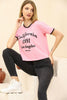 Womens Printed Ringer Cotton T-Shirt MWUTS25