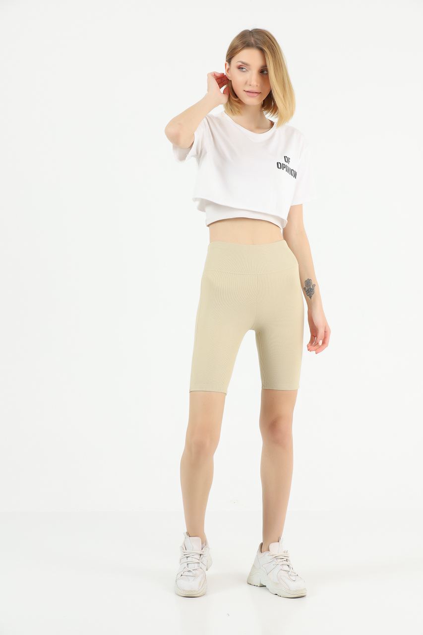Soft Finish Detail Active Wear Shorts MEUAWS70