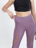 Mesh Panel Cropped Active Yoga Pants MEUAYP50