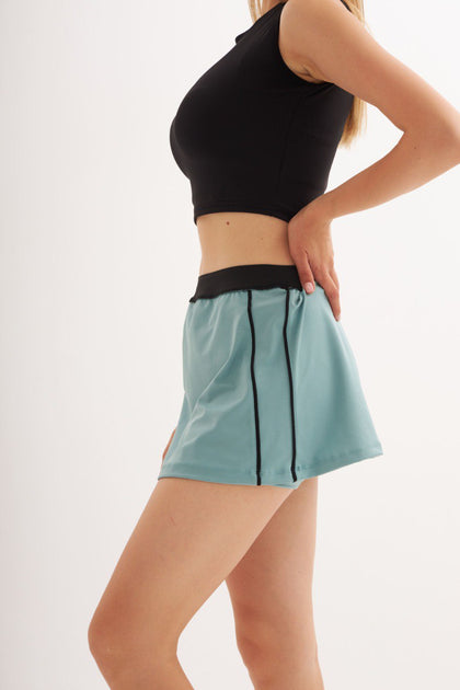 Skirt Striped Detail Active Wear Shorts MEUAWS100