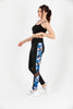 Printed Mesh Detail Active Yoga Pants MEUAYP68